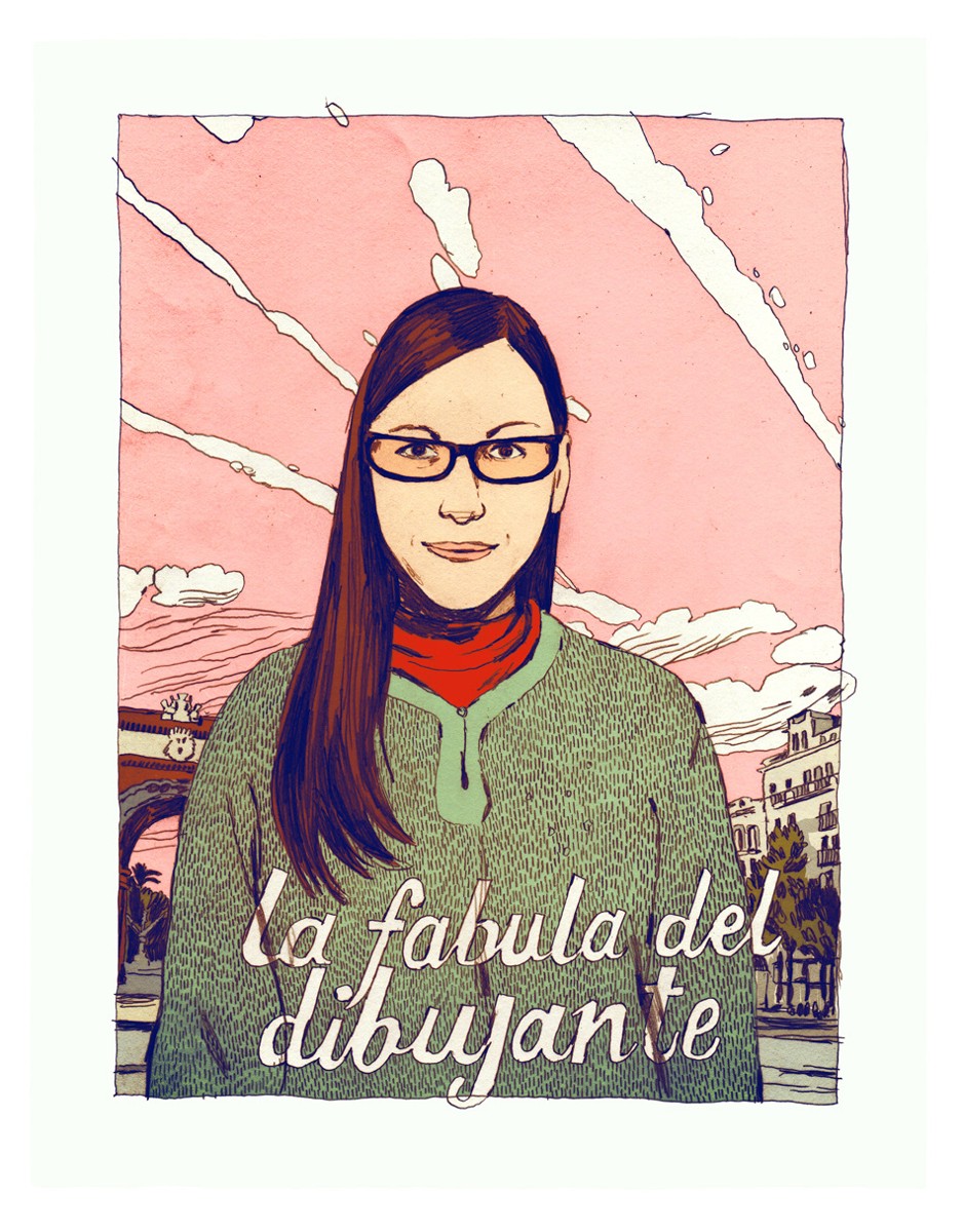 Cartel de Violeta, ilustración de Jon Juárez para La Fábula del Dibujante