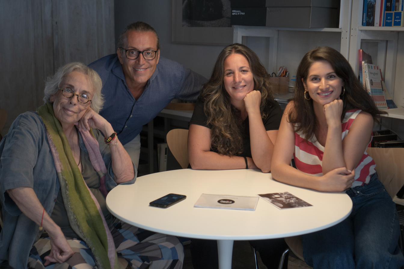 Colita, Helena Kaittani y Paloma Zapata en el rodaje de La Singla